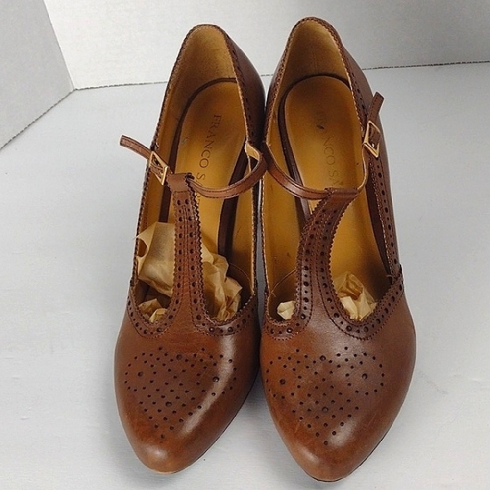 Franco Sarto Brown Leather Women's Shoes